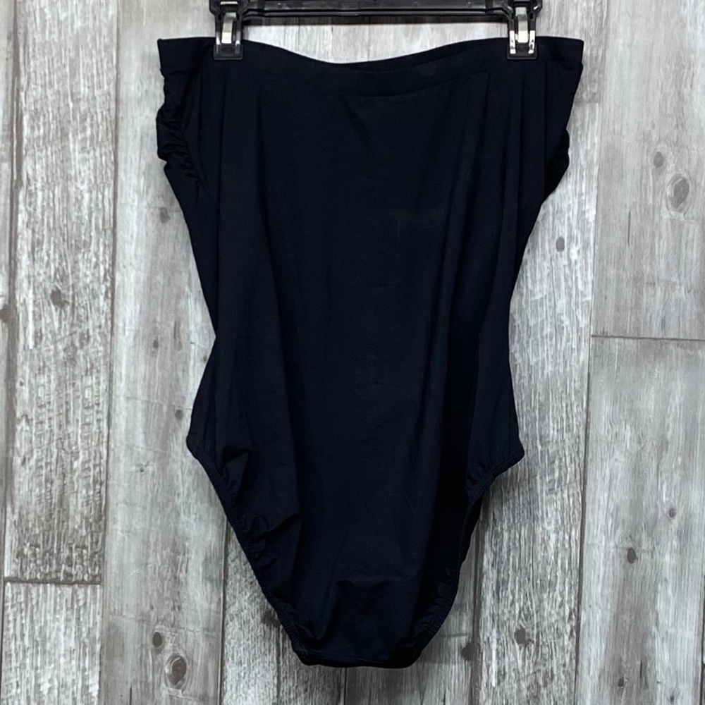 Aqua Soleil Strapless Black Swimsuit [2207] - Picture 5 of 8